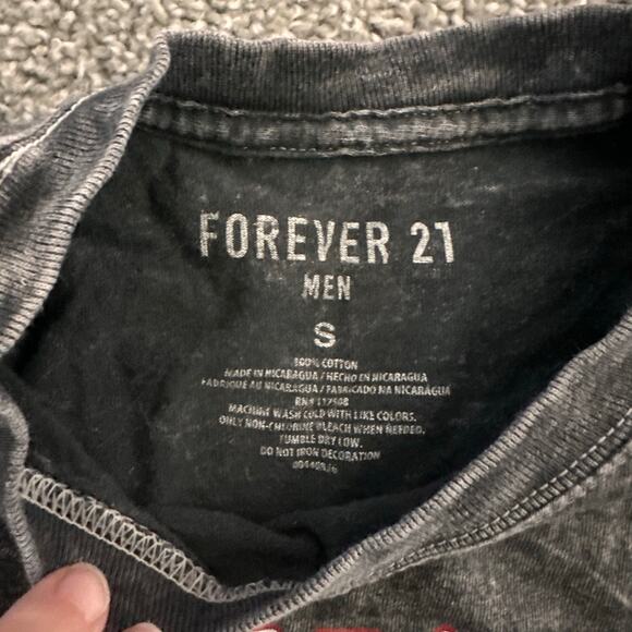 Harvard Grey Acid Washed Distressed Long Sleeve Shirt Size Men's Small - Picture 2 of 3